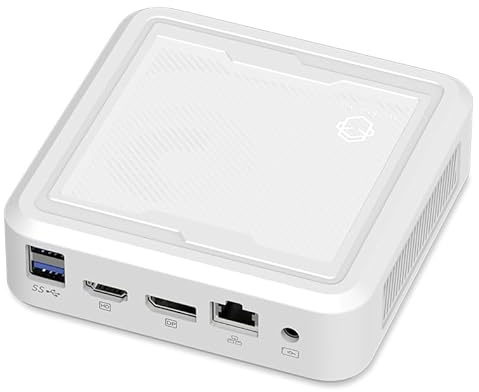GenMachine Mini PC AMD Ryzen 5 3550H (up to 3.7GHz) 4c/8t 8GB DDR4、256GB SSD & M.2 NVME AMD Redeon Vega8 Wifi5/BT4.2/HDMI/DP/4K Mini Desktop PC for Business, School, Office Micro pc