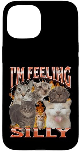 I'm Feeling Silly Funny Cat Meme Bootleg Grafik Hülle für iPhone 15