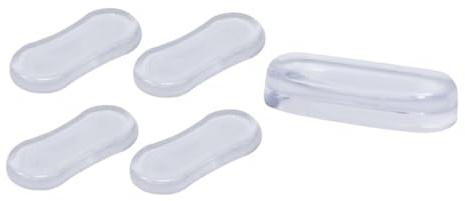 DECORNIJIA 5PCS Transparent Toilet Lid Buffer Pads Silent Silicone PU Cushion Toilet Cover Adhesive Pads Noise-reducing Seat Bumpers Kit for Home and Hotel