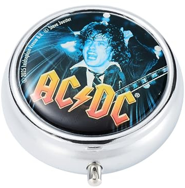 Taschen ASCHENBECHER AC/DC Ø5cm mit Deckel Ablagefläche aus Metall rund mini Reiseaschenbecher Taschenaschenbecher Reise Outdoor 4-Varianten 81 (Blau)
