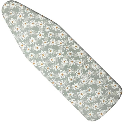 Rhinenet Ironing Board Cover with Extra Thick Padding Drawstring 140x50 cm | Tightening with Thick 6 mm Felt Padding Easy Fit Scorch Resistant Printed Size Up to 55x19 inch