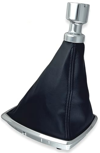 YananAC Schwarz Schalthebelmanschette fur Ford C-MAX I 2007-2010 Ford Kuga 2008-2012 Schaltmanschette Chromrahmen 1639784 8V4R7P002KB