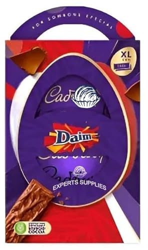 Cad Dairy Milk Fruit and Nut, Flake, Fingers, Diam, Wispa Gold, Mini Egg Creme, Chocolate Easter Egg – Easter Gift for Adults and Kids For Easter Egg Hunts 2026 (Pack Of 1, Daim Egg)