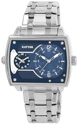 Raptor Damen Armbanduhr Analog in Silber, Gesamtlänge 23.5 cm, Edelstahlarmband – 3 ATM