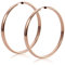 Materia Rosegold Creolen 48mm Silber 925 - Rosé Ohrringe Damen groß SO-364
