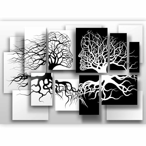 murando - Papier peint panoramique figuratif 400x280 cm - Revêtement mural décoration chambre salon - Design moderne - Gris - Abstraction arbres gens aiment couple romantique baiser h-A-0089-a-a