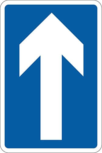 Indigos UG Aufkleber Einbahnstraße Verkehrssicherheitsschild - 60x40cm - Sticker für Büro, Firma, Schule, Hotel, Werkschutz