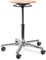 Modulor höhenverstellbarer Arbeitshocker, Drehhocker aus Buchenholz, ergonomischer Schreibtischstuhl mit Gasfeder und Fußkreuz aus Alu, Natur