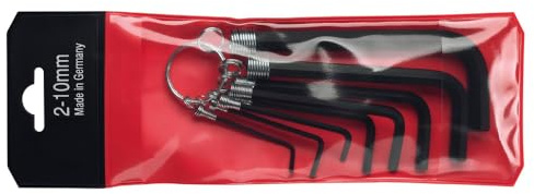 Dönges Stiftschlüsselsatz, am Ring, DIN 911 WS, in Tasche, 1/16-3/8 ', 10 tlg. (Stiftschlüssel 6-kant-Stiftschlüsselsatz Sechskant-Winkelschraubendrehersatz)