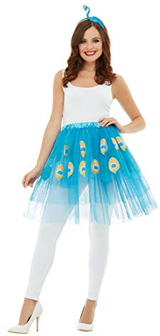 Smiffys Pfau Kit Blau mit Tutu & Kopfbedeckung Party Tiere Verkleidung Tier Dress Up Zubehör
