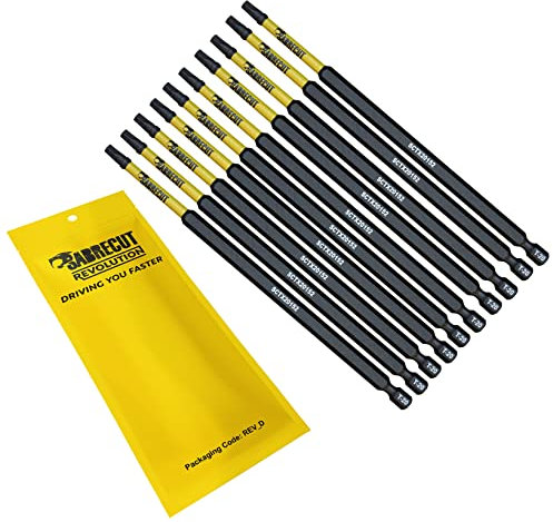 10 x SabreCut SCTX20152_10 152mm T20 TX20 Magnetic Impact Screwdriver Driver Bits Set Torx Heavy Duty