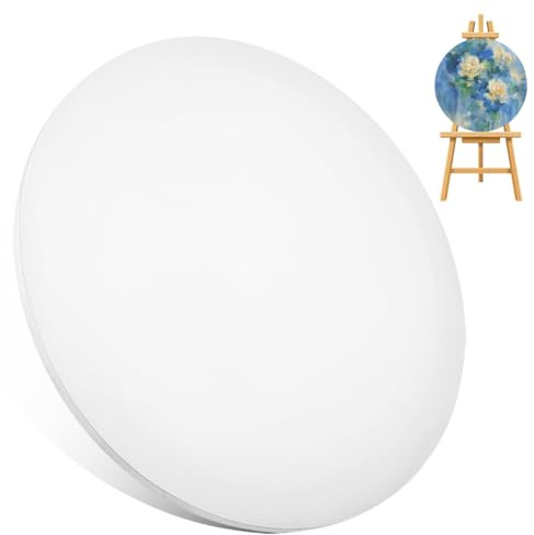 HEALLILY Toile Tendue Ronde 19.69 Pouces Cadre De Peinture Pour Peinture À L'Huile Acrylique Gouache Et Tempera Support Rond 50.00 cm Pour Dessin Bricolage Et Loisirs Créatifs
