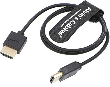 Alvin's Cables Câble Ethernet Z Cam E2 HDMI haute vitesse pour Atomos Shinobi Ninja V moniteur Portkeys BM5 droit à droit 60CM