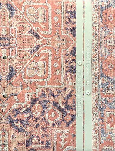 Stammbuch JUST, Altrosa/Beige, Herzen in Silber, modernes Design, Format A4