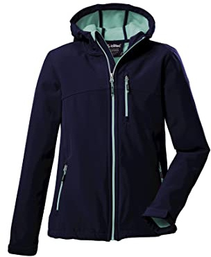 Killtec Mädchen Softshelljacke Softshell Jacke mit Kapuze Girls Softshelljacke wasserabweisend 00814-dunkelnavy 128