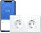BSEED Schuko Wifi Doppelt Steckdose Unterputz mit Energieüberwachung 16A Smart Alexa, APP-Steuerung Arbeit mit Alexa/Google Home Stromverbrauch messen, Zeitpläne, Timer, Nur 2.4 GHz Weiß