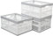 Asking Zopnny 3 Packs 30 L Foldable Crate, Plastic Collapsible Storage Box, Stack Folding Crates Basket