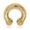 viva-adorno Hufeisen Piercing Intimpiercing Nasenring CBB Horseshoe Chirurgenstahl 316L XXL dick Z427, 10 x 16 x 14mm / Gold