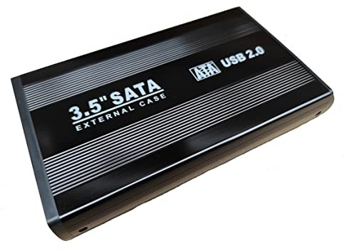 Link-e : Boitier Externe de Stockage USB 2.0 en Aluminium Compatible avec Disque Dur 3.5 SATA