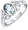 DTPsilver® 925 Sterling Silber Ring - Keltische Dreifaltigkeitsknoten - Keltische Kollektion - Blautopas
