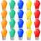 Suncan 20er Set E27 bunte glühbirnen 1W, LED Leuchtmittel Farbig e27 Mini Birnenform,Gemischt Rot Gelb Grün Blau Orange, Farbige Glühbirnen für Lichterkette,AC 230V