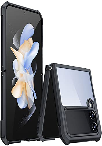 TECHGEAR Galaxy Z Flip 4 Tough Case [Fusion Armour] Premium Hybrid Tough Rugged Protective Bumper Case Heavy Duty Protection with Clear Back Designed For Samsung Galaxy Z Flip 4