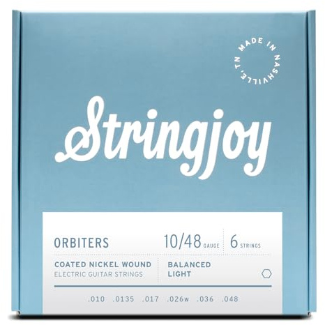 Stringjoy OR1048 Orbiters Light Gauge Nickel Coated Guitar Strings 10-48