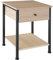 tectake Nachttisch mit Schublade und 2 Ablagen, 40 x 40 x 55,5 cm, Couchtisch im Industrie-Design, Beistelltisch mit 2 Ebenen aus Holz, schwarzes Metallgestell (Industrial Holz hell, Eiche Sonoma)