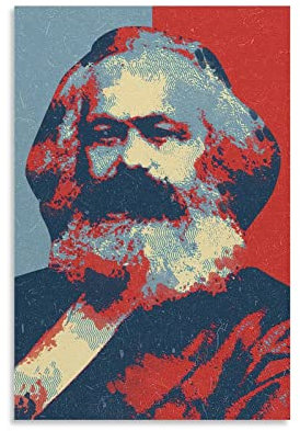 YYKG Vintage Karl Marx Leinwand-Poster, dekoratives Gemälde, Leinwand, Wandkunst, Wohnzimmer, Poster, Schlafzimmer, Gemälde, 40 x 60 cm
