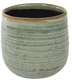 Indoor-Helden Blumentopf Keramik Mint Übertopf für Zimmerpflanzen Sukkulente Kakteen Pflanztopf lasiert Topf-Ø 12,5 cm modern