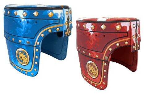 Liontouch - Edler Ritterhelm für Jungen, Blau/Rot | Kinder von 3-8 Jahren – Einheitsgröße | Mittelalterliches Schaumstoffspielzeug | Robustes & sicheres Zubehör für Ritterspiele & Verkleidung