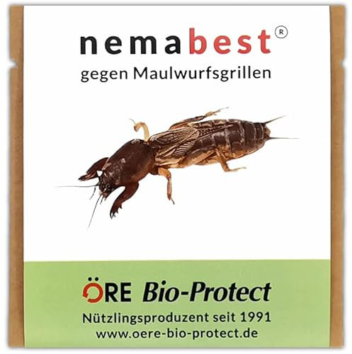 nemabest® SC Nematoden für 50m² (25 Mio.) gegen Maulwurfsgrillen/Werren im Rasen, Gemüse, Kartoffeln oder Kräutern