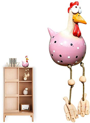 Dirfuny Décoration poulet - Décoration jardin - Statues coq en résine - Piquets décoratifs - Sculptures poulet en résine - Décoration jardin en plein air - Animal la ferme