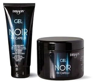 KIt DIKSON Gel Modelliergel für graues Haar, Gel Noir, 500 ml + Reise-Gel 100 ml