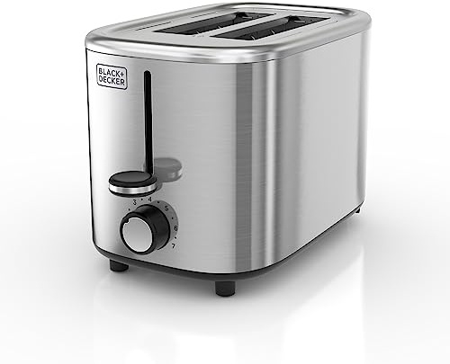 BLACK+DECKER® 2-Slice Toaster with 7 Toast Shade Settings, Extra-Wide Slots for Bagels, Stainless Steel Exterior Finish