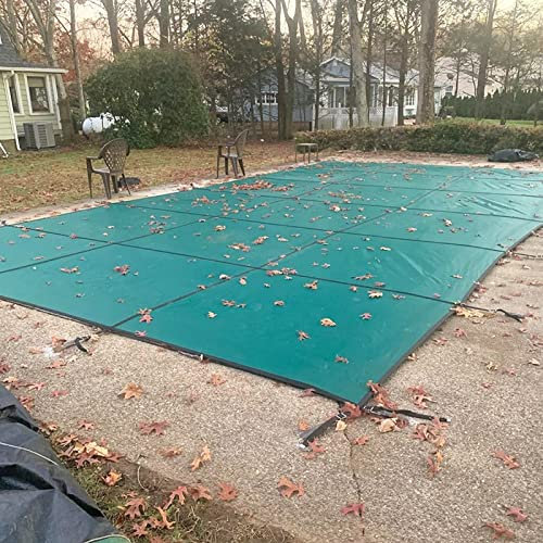 Heavy Duty Safety Inground Pool Cover for Kid/Pet, Large Winter Rectangle Swimming Pools for In-Ground Pool Leaf Net Covers (Size : 3mX8m/10ftX26ft)