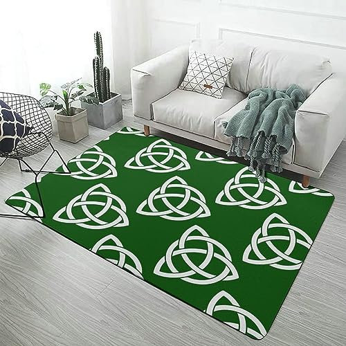 Repaly Tapis de Grande Surface Viking, Tapis de Sol de Chambre à Coucher avec Motif de Nœud Celtique Imprimé en 3D, Doux et Antidérapant Lavable (Color : Celtic Knot J, Size : 100cmx150cm)