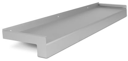 HausFux jetLINE Aluminium Fensterbank außen - nach Maß inkl. Putzabschluss, Klinkerabschluss oder Alu-Gleitabschluss - individueller Zuschnitt - bis 3 m (Silber, T x L | 30 x 60 cm)