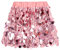 Miipat Filles Jupes à Paillettes et Scintillante Mode Enfants Mini Jupe Filles Jupe de Danse pour Anniversaire de Princesse Jupes Shorts Rose Poudre 140 6-7 Ans
