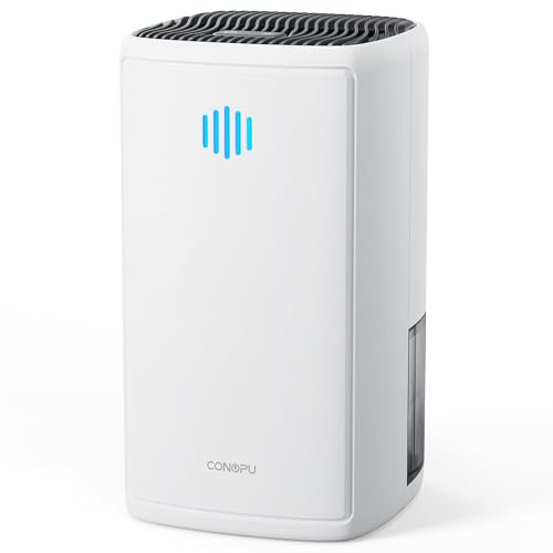 CONOPU Luftentfeuchter 1100 ml Elektrisch für Zuhause 20 m², Automatische Abtaufunktion und Abschaltung, 1 kWh/Tag, Tragbar für Schlafzimmer