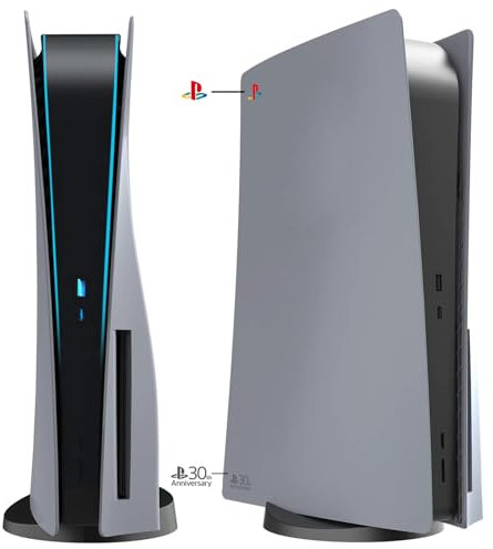 ElitePlay 30th Anniversary - Placa frontal gris para PS5 Disc Edition, funda de repuesto para PS5 Disc Edition