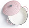 Emaille-Suppentopf, Suppentopf mit Deckel, Suppentopf, Geschirr, robuste Emaille-Beschichtung, Induktionsherd, Gasherd, universell(Pink)