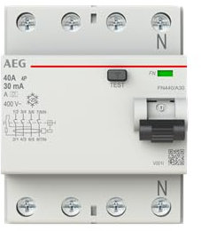 AEG FI-Schalter 4x40A/0,03 FN440/A30, Fehlerstromschutzschalter, 2CSF704156R1400, Elektroinstallation