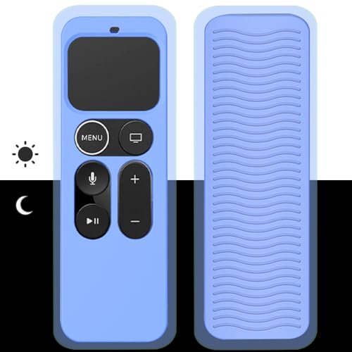 Telecommande Silicone Boîtier de Télécommande pour Apple TV 4K 4e Génération /5e Génération,Protege Antidérapante Coque Étui