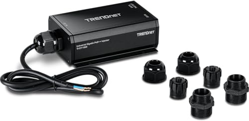 TRENDnet Outdoor IP67 Gigabit PoE++ Injector, TI-O119GI, Supports 24–57V DC Power Input, 96W PoE Power Budget, IP67 Rated Housing, Support PoE (15.4W), PoE+ (30W), PoE++ (95W)