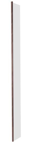MILANO 300mm Hinged Wet Room Shower Enclosure Return Screen Matte Copper | Toughened Glass Panel. Aluminium Profile. Contemporary Style. 1950mm Panel Height. Hinged Design. Fittings Included.