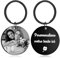 Porte Clef Personnalisable avec Photo et Texte Porte Clé Personnalisé pour Homme, Femme, Couple Cadeau Unique pour Noël, Saint-Valentin, Anniversaires (Rond)
