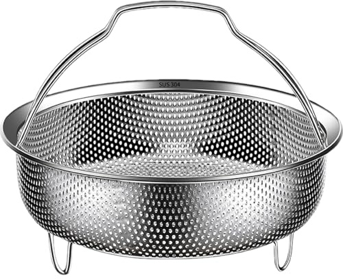 Stainless Steel Steamer Basket 22CM Vegetable Steamer Basket Insert For Pressure Cooker For Steaming Vegetables, Rice, Eggs, Fruits, Seafood, Corn, Fish And Potatoes