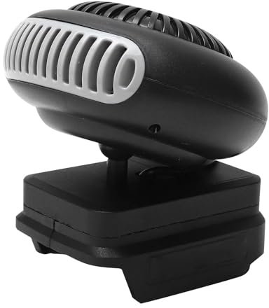 Space Heater Battery Powered 2 Temperature Settings Quiet Operating Compact And Portable Suitable For Small Places 5V 2A 18V Lithium Ion Compatible Cordless (Black, 11x6)