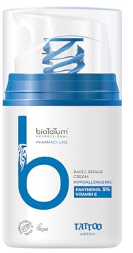 bioTaTum Tattoo Creme Aftercare - Tattoo Pflege Creme - Tattoo Pflege Frisches Tattoo - Tägliche Pflege & Aftercare für Intensiven Tattooschutz - Feuchtigkeitsspendende Tattoo Creme
